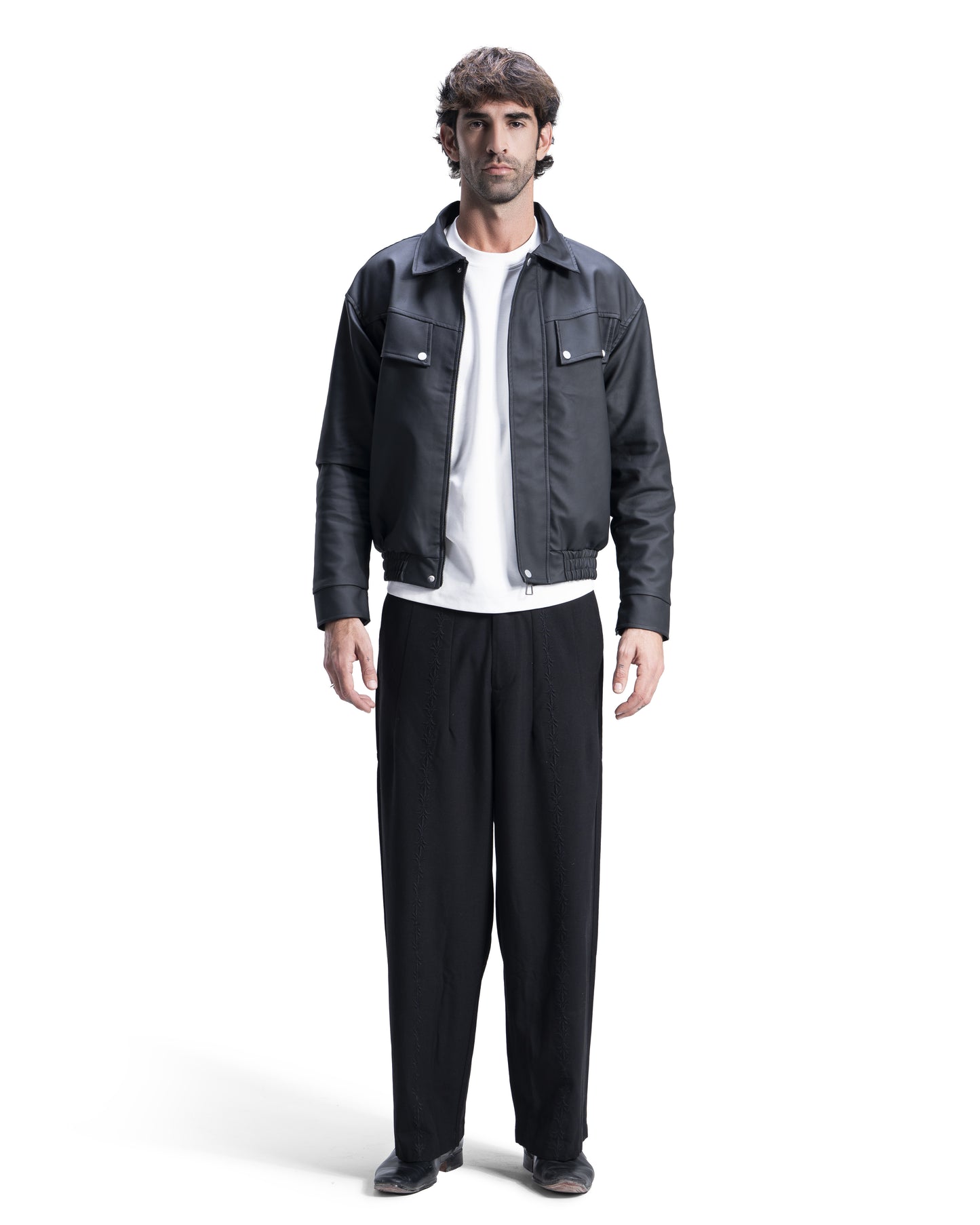Double Pocket Leather Jacket