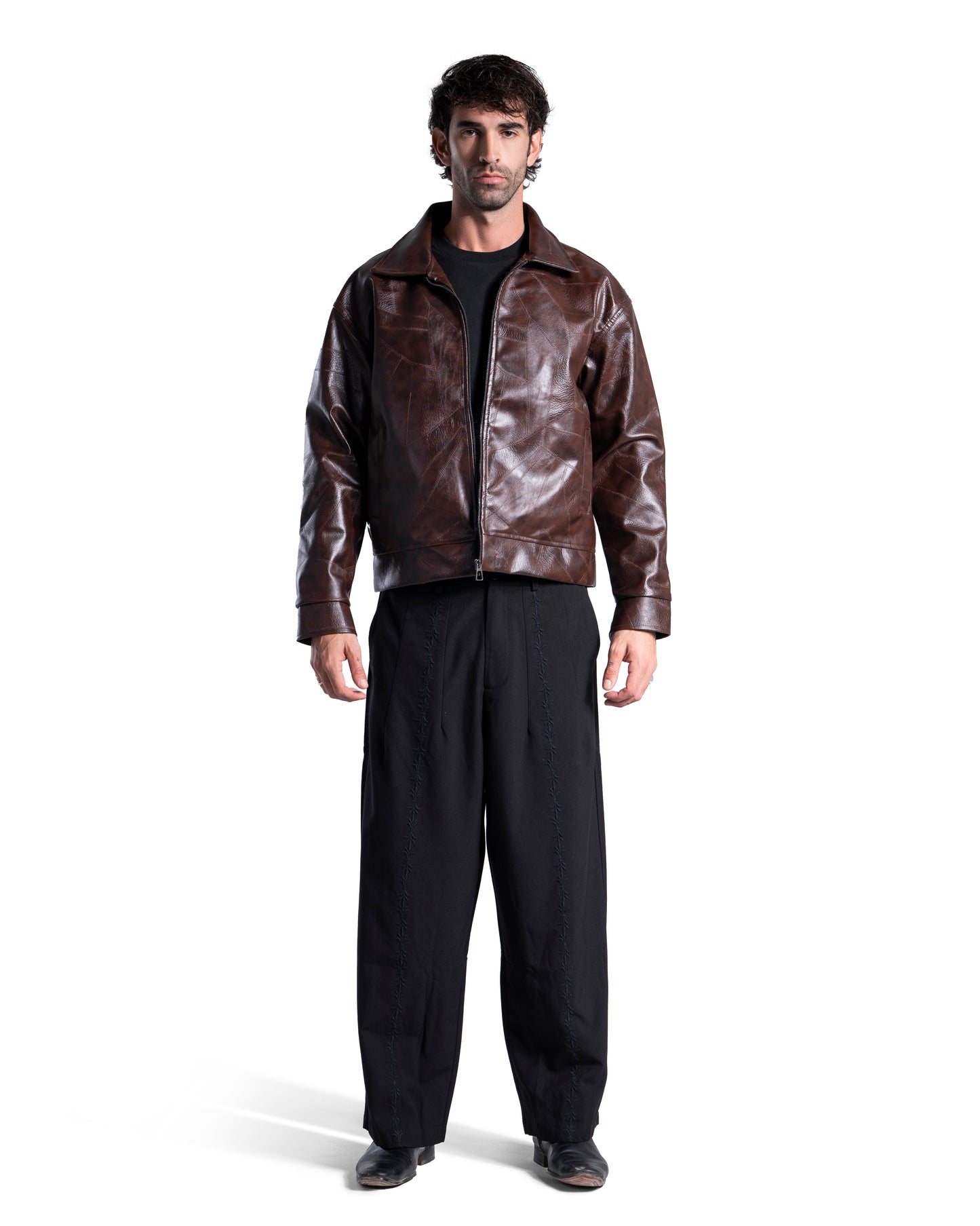 Textured Leather Jacket