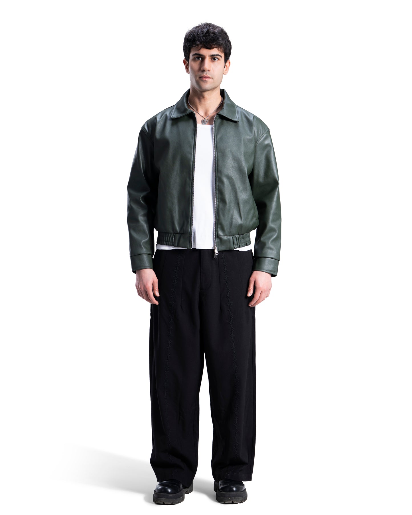 Double Zip Leather Jacket
