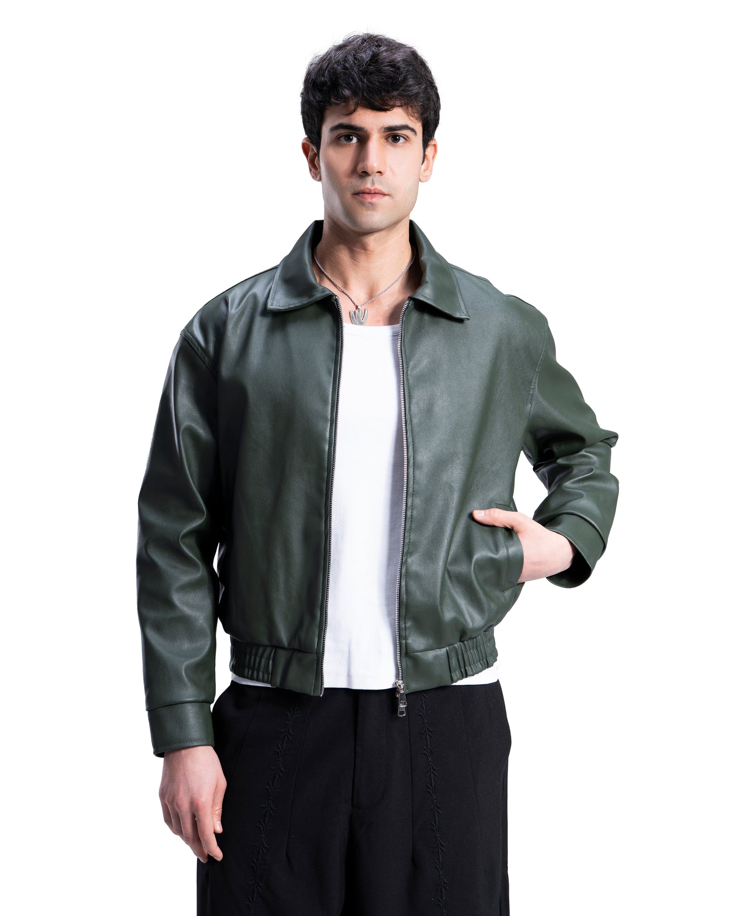 Double Zip Leather Jacket